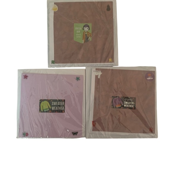 Handmade Set of Three Decorative Fall Greeting Cards - Picture 1 of 4